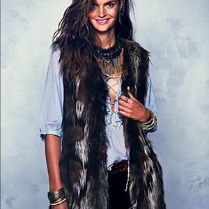 Free People Swagger Faux Fur Vest